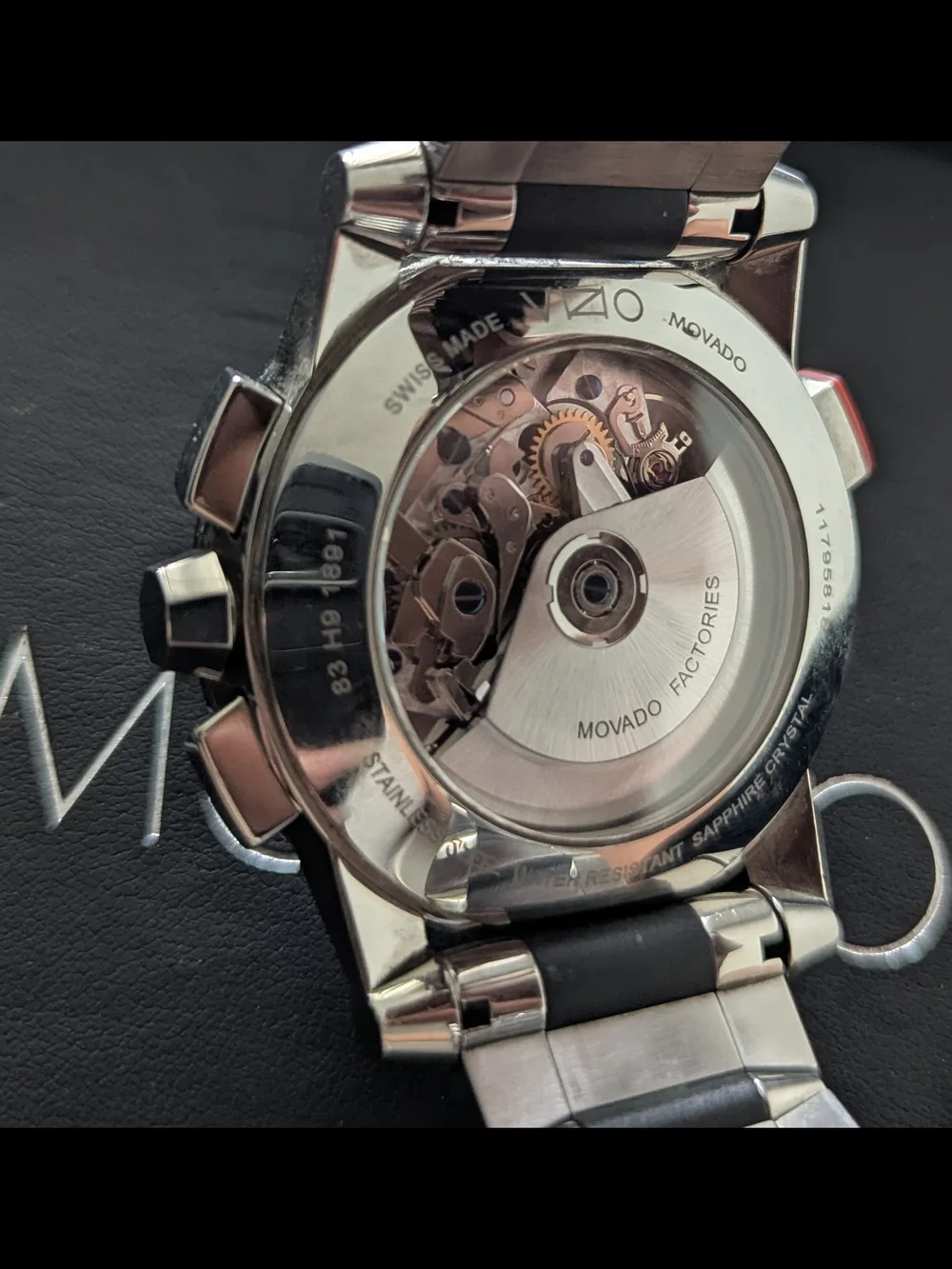 Movado Watch Mens Automatic RED LABEL VIZIO $5995